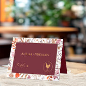 Wildblumen Hühnerfleisch Auswahl Gästekarte Dankeskarte