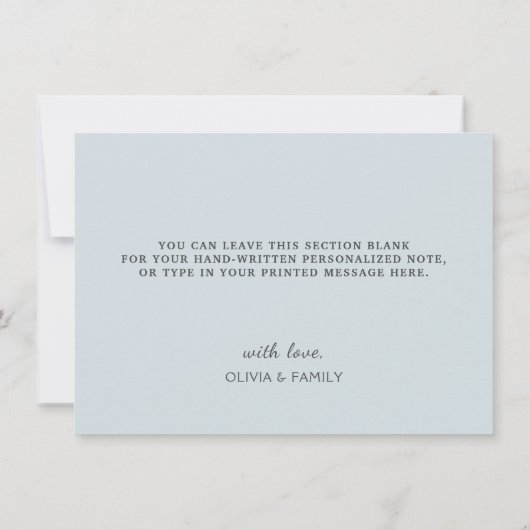 Wildblumen, Hydrangea, Schmetterlingsgarten Dankeskarte (Rückseite)