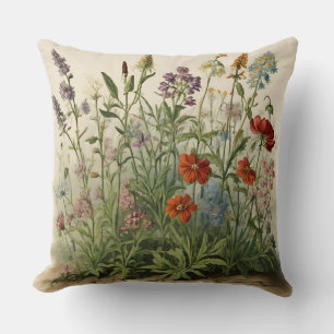 Wildblumen Illustration Kissen
