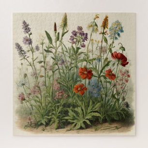 Wildblumen Illustration Puzzle