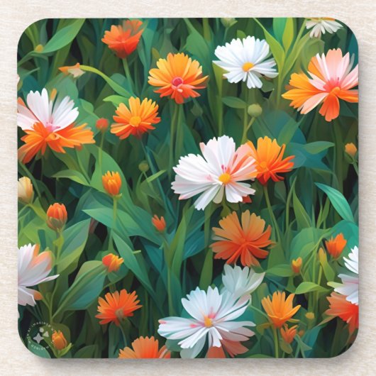 Wildblumen im Bereich 20632 Getränkeuntersetzer (Vorderseite)