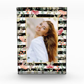 Wildblumen im Foto Schwarz-weiß Stripes (Vorderseite)