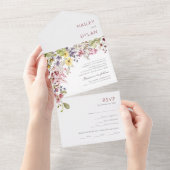 Wildblumen im Foto Siegel und Senden All In One Einladung (Abreißen)