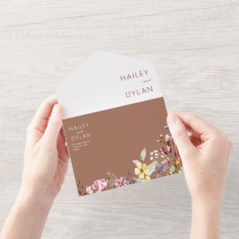 Wildblumen im Foto Siegel und Senden All In One Einladung