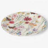 Wildblumen im Frühjahr Sommerwiese Pappteller (Schrägansicht)