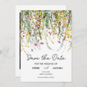 Wildblumen im Garten Save The Date (Vorne/Hinten)