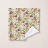Wildblumen im Herbst Badhandtuch Set (Waschlappen)