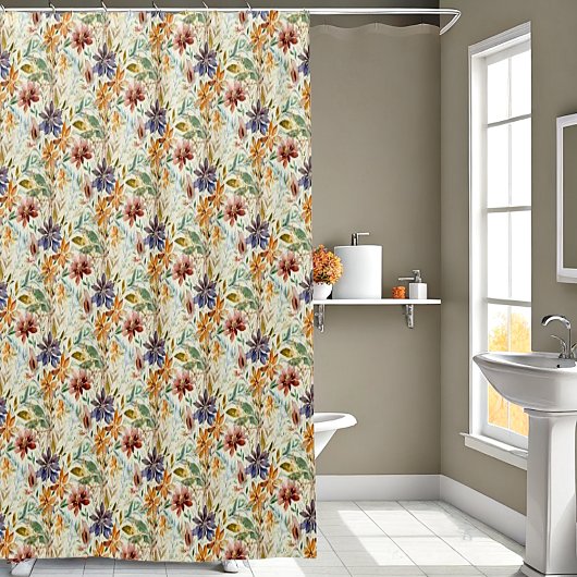 Wildblumen im Herbst Duschvorhang
