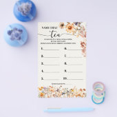 Wildblumen im Herbst Name der Tee-Dusche-Spielkart Flyer (Einzeln)