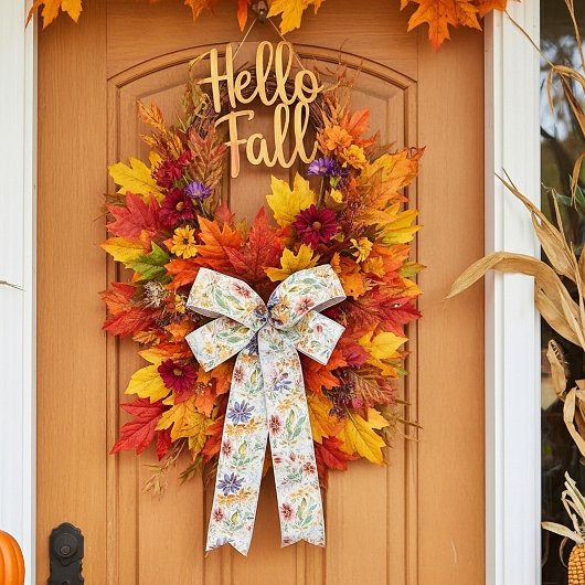 Wildblumen im Herbst Satinband