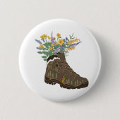 Wildblumen im Hip-Boot-Camping-Trucker-Hut Button (Vorderseite)