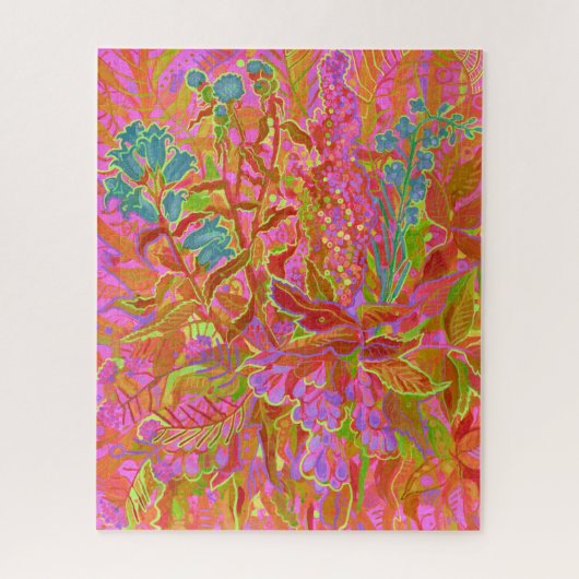 Wildblumen im Norden Farbenfrohe Sommerblumen Kuns Puzzle (Vertikal)