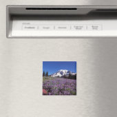 Wildblumen im Sommer am Fuße des Berges Rainier, Magnet (In Situ (Geschirrspüler))