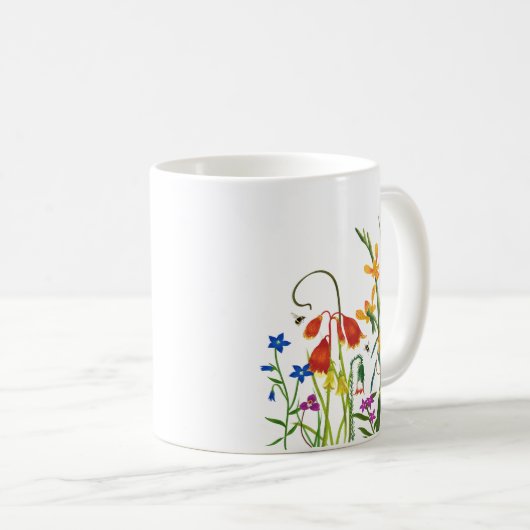 Wildblumen im Sommer Kaffeetasse (VorderseiteRechts)