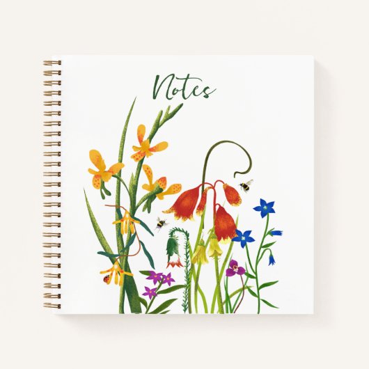 Wildblumen im Sommer Notizblock (Vorderseite)