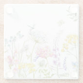 Wildblumen im Sommer Wiesen Glasuntersetzer (Rückseite)