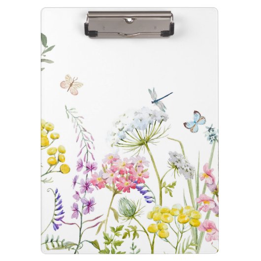 Wildblumen im Sommer Wiesen Klemmbrett (Vorderseite)