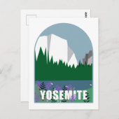 Wildblumen im Yosemite Nationalpark Illustration Postkarte (Vorne/Hinten)