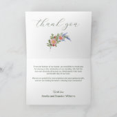 Wildblumen Imitate Goldschmiedgeometrische Rahmen  Dankeskarte (Innenseite)