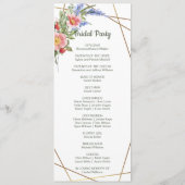 Wildblumen Imitate Goldschmiedgeometrische Rahmen  Programm (Rückseite)