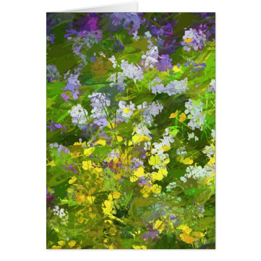 Wildblumen Impasto Malerei - Originelle Blume Kuns (Vorne)