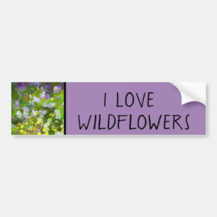 Wildblumen Impasto Malerei - Originelle Blume Kuns Autoaufkleber