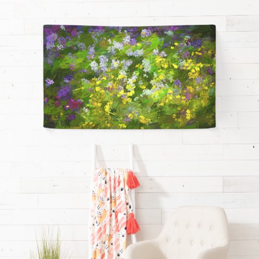 Wildblumen Impasto Malerei - Originelle Blume Kuns Banner (Insitu)