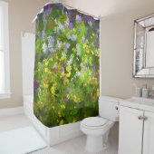 Wildblumen Impasto Malerei - Originelle Blume Kuns Duschvorhang (Beispiel)