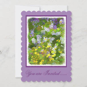 Wildblumen Impasto Malerei - Originelle Blume Kuns Einladung