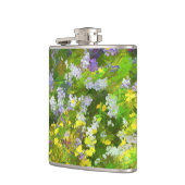 Wildblumen Impasto Malerei - Originelle Blume Kuns Flachmann (Links)