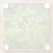 Wildblumen Impasto Malerei - Originelle Blume Kuns Glasuntersetzer (Rückseite)