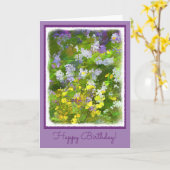 Wildblumen Impasto Malerei - Originelle Blume Kuns Karte (Gelbe Blume)