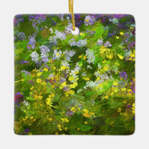 Wildblumen Impasto Malerei - Originelle Blume Kuns Keramikornament