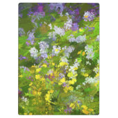 Wildblumen Impasto Malerei - Originelle Blume Kuns Klemmbrett (Rückseite)
