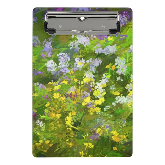 Wildblumen Impasto Malerei - Originelle Blume Kuns Mini Klemmbrett (Vorderseite)