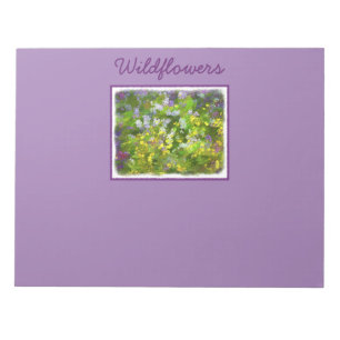 Wildblumen Impasto Malerei - Originelle Blume Kuns Notizblock