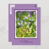 Wildblumen Impasto Malerei - Originelle Blume Kuns Postkarte (Vorne/Hinten)