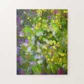 Wildblumen Impasto Malerei - Originelle Blume Kuns Puzzle (Vertikal)