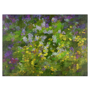 Wildblumen Impasto Malerei - Originelle Blume Kuns Schneidebrett