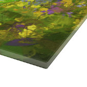 Wildblumen Impasto Malerei - Originelle Blume Kuns Schneidebrett (Ecke)