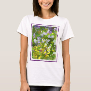 Wildblumen Impasto Malerei - Originelle Blume Kuns T-Shirt