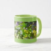 Wildblumen Impasto Malerei - Originelle Blume Kuns Tasse (VorderseiteRechts)