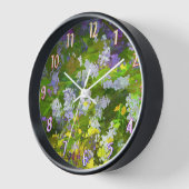 Wildblumen Impasto Malerei - Originelle Blume Kuns Uhr (Winkel)