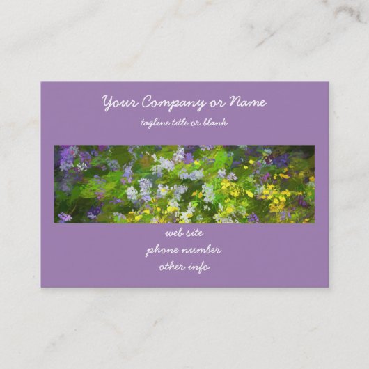 Wildblumen Impasto Malerei - Originelle Blume Kuns Visitenkarte (Vorderseite)