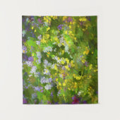 Wildblumen Impasto Malerei - Originelle Blume Kuns Wandteppich (Vorderseite)