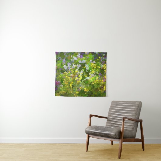 Wildblumen Impasto Malerei - Originelle Blume Kuns Wandteppich (Beispiel (Horizontal))