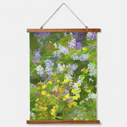 Wildblumen Impasto Malerei - Originelle Blume Kuns Wandteppich Mit Holzrahmen (Vorderseite)