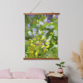 Wildblumen Impasto Malerei - Originelle Blume Kuns Wandteppich Mit Holzrahmen (Schlafzimmer)