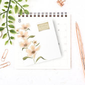 Wildblumen in Aquarellen Individuelle Name Vintag Notizblock