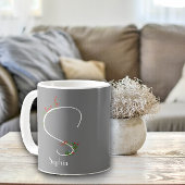 Wildblumen in Aquarellfarben Buchstaben S Tasse